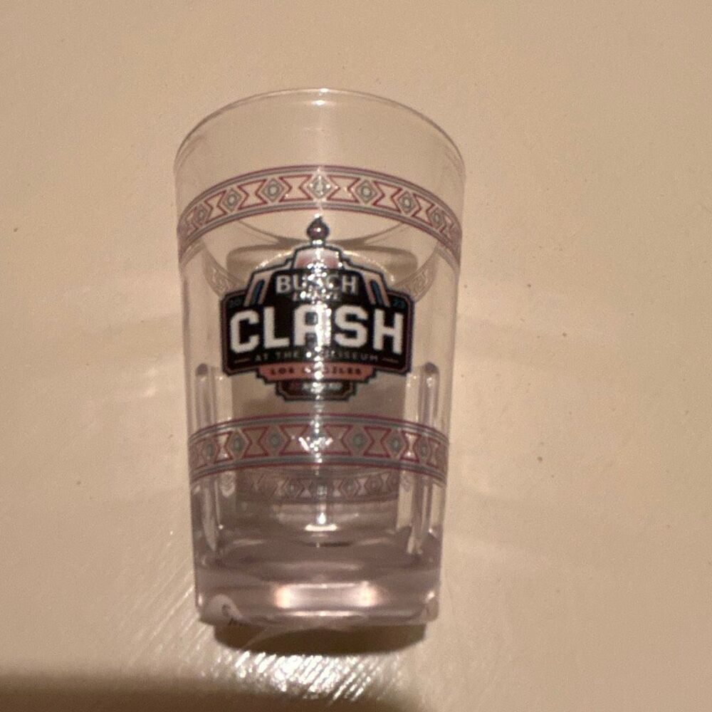 NASCAR Shot Glass Busch Light Clash Los Angeles Official Merch Bar Decor NWT